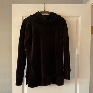 Lovapella “Velvet” black cowlneck tunic, S